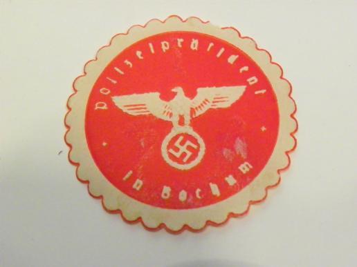 Interesting WW2 Era Berlin Nazi Police Stamp
