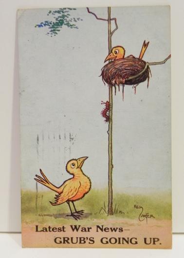 WW1 Era 1915 Dated Postcard – Grub's Going Up