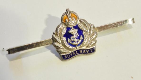 WW2 Era Silver & Enamel Royal Navy Sweetheart Badge