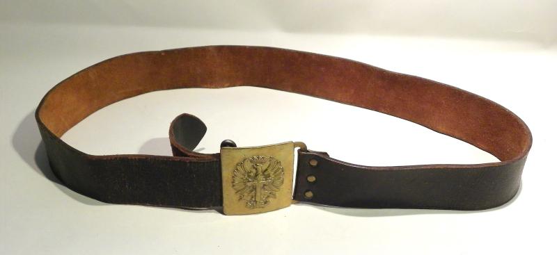 Circa 1936 Spanish Civil War Era Leather Belt and Brass Buckle