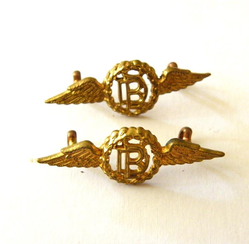 WW2 Era RAF Dental Collar Badges.