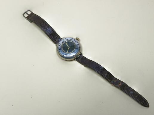 Superb WW1 Era Silver Officers Half Hunter Wrist Watch.