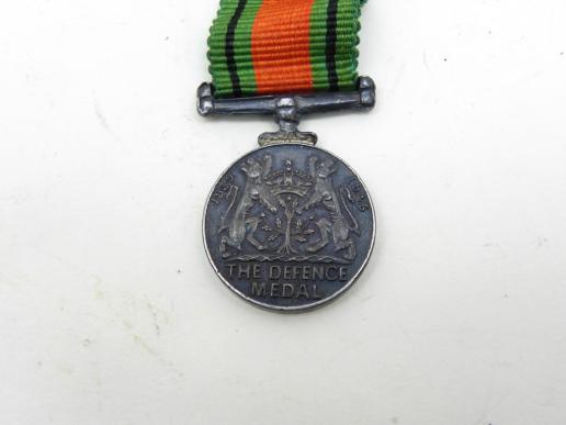 WW2 Miniature Silver Defence Medal.