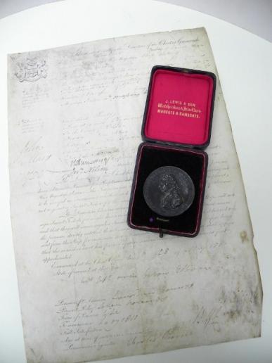 Rare Boulton’s Trafalgar Medal 1805 with Paperwork