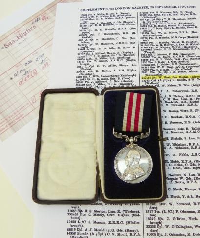 WW1 Military Medal to Seaforth Highlanders.