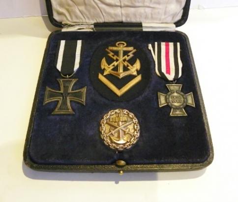 Beautiful Imperial German Naval Medal & Badge Group.