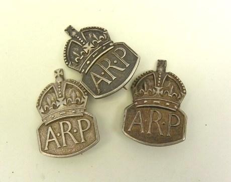 WW2 Silver ARP Badge.