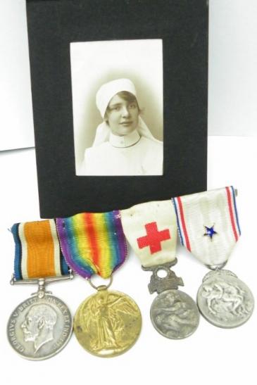 WW1 medal Group to Sister Rowland French Red Cross.