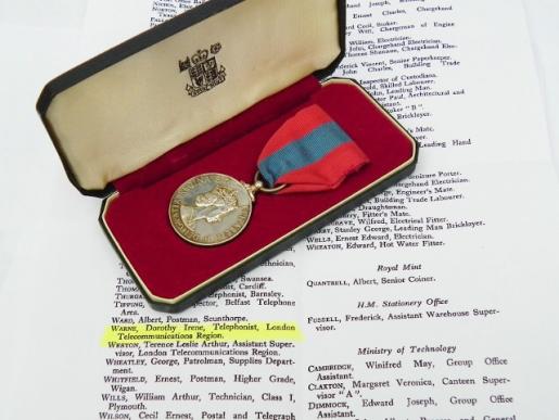 QEII Imperial Service Medal to Dorothy Warne.