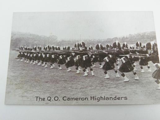 WW1 Era Photograph Postcard – The Q.O Cameron Highlanders