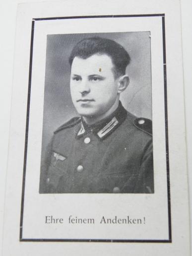 WW2 German Memorial Death Card Anton Brandl