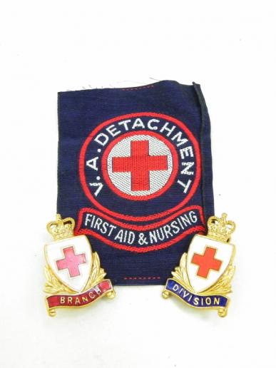 Voluntary Aid Detachment (VAD) Patch and Badges