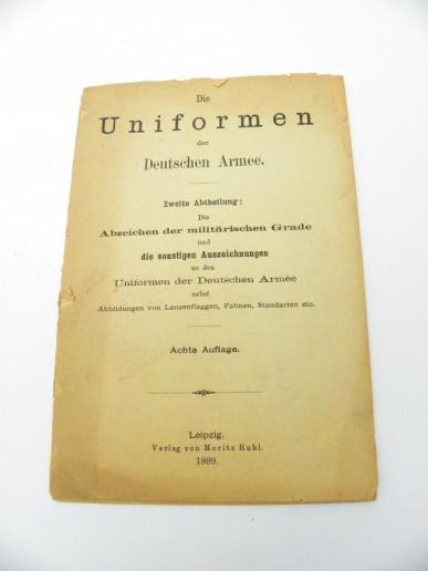Pre WW1 German Booklet for Army Uniform Regulations