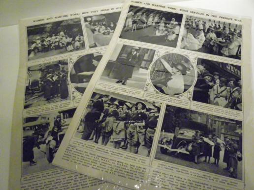 Two Large Size Magazine Articles 'Women and Wartime'