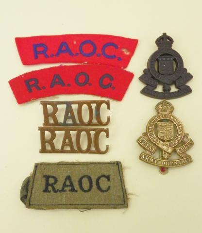 Set WW2 Royal Army Ordinance Corps Insignia.