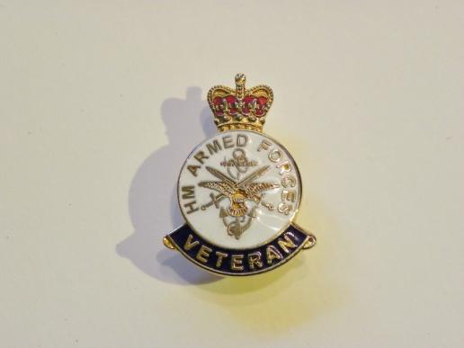 Queens Crown HM Armed Forces Veterans Badge