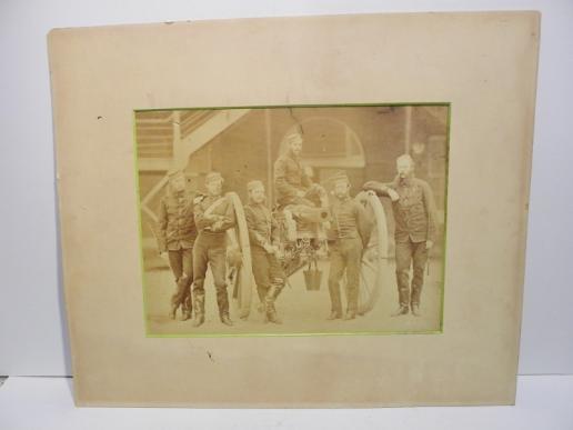 Fantastic Original Victorian Photograph Royal Horse Artillery with Cannon