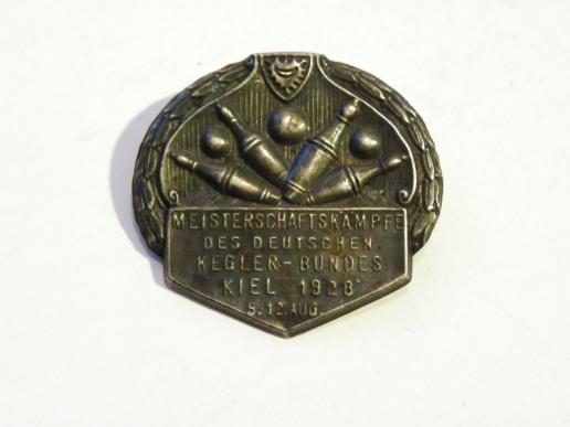 1928 German White Metal Tinnie – Bowling Championship