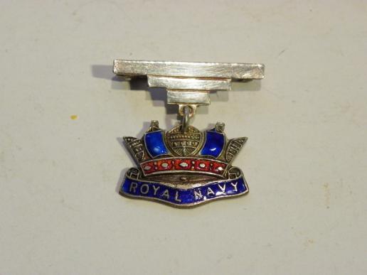 Superb WW2 Silver & Enamel Sweetheart Badge Royal Navy