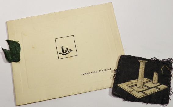 Scarce WW2 Era Military Cloth Formation Patch & Card