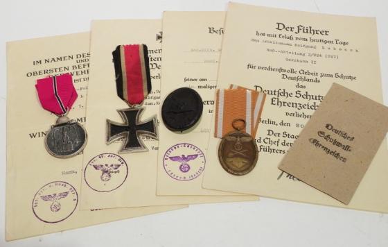WW2 German Bravery Medal Group to Wolfgang Lubosch.