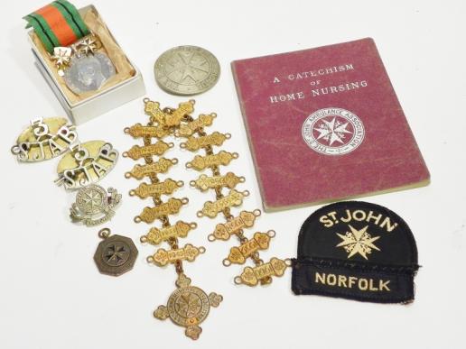 Good Selection of WW2 St Johns Ambulance Items to One Man