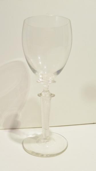 Pretty Late 19thC Air Twist Stem Wine Glass