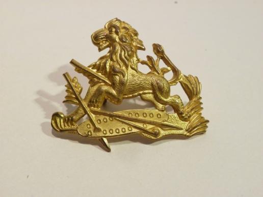 Vintage British South African Police Brass Cap Badge
