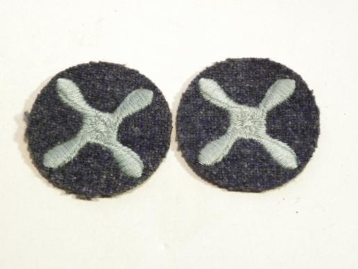 Pair of WW2 RAF Chief Technician Rank Cloth Patches