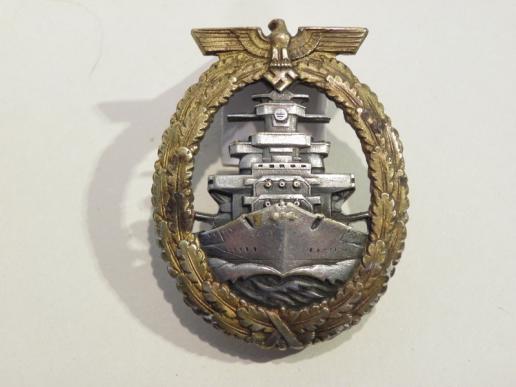 WW2 Era German High Seas Fleet Badge by Schwerin.