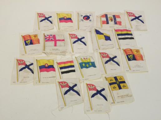 Selection of Vintage Silk Cigarette Cards  - Flags