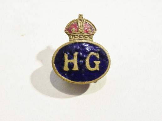 WW2 Brass and Enamel Home Guard Button Badge