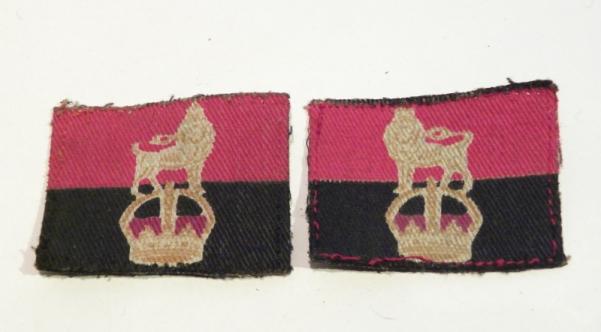 WW2 Screen Printed General Staff Cloth Collar Tabs