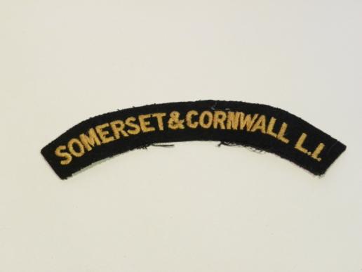 Good Vintage Sewn Cloth Patch – Somerset & Cornwall Light Infantry