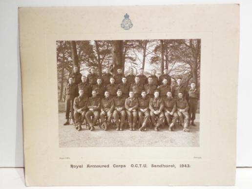 Large WW2 Royal Armoured Corps Officer Cadet Training Unit Photo 1943