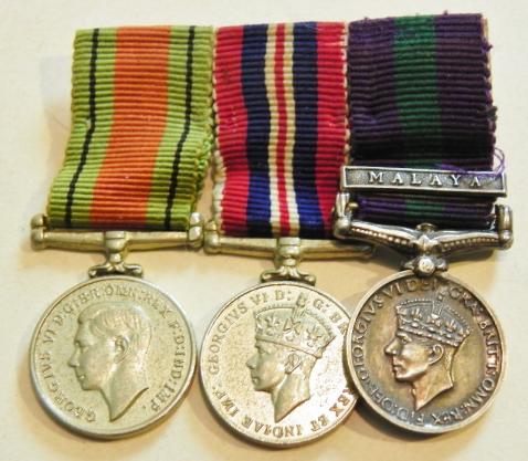 WW2 Miniature General Service Medal Group of Three.