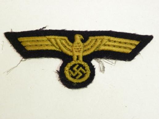 WW2 German Kriegsmarine Officers Cloth Breast Eagle.