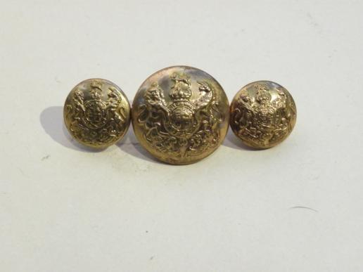 Large WW1 General Service Brass Button Sweetheart Brooch