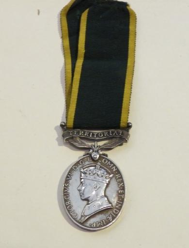 George VI Territorial Efficiency Medal to Warfing RAPC