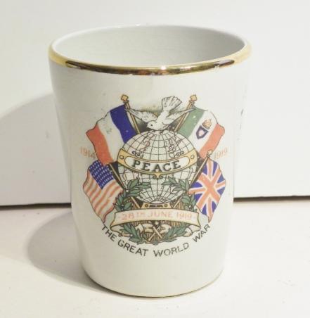 WW1 Era Commemorative Peace Beaker – Treaty of Versailles 1919