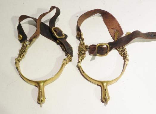 Pair Superb 19thC Cavalry Officers Spurs By Maxwell.