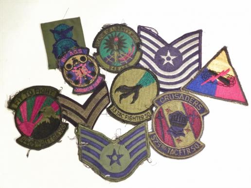 A collection of US Cloth Badges Original and Used.