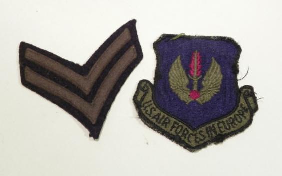 United States Air Forces in Europe Cloth Patch & Corporal Chevrons