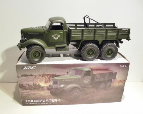 JJRC Remote Control Military Transporter Truck for Display.