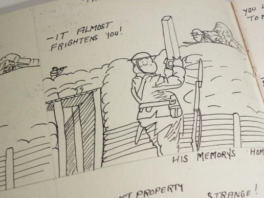 WW2 Era Artists Drawing Book of Humorous Sketches