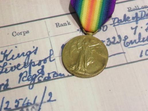 WW1 Victory Medal to Killen King’s Liverpool Regiment