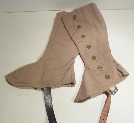 WW2 Era Auxiliary Territorial Service Heavy Cotton Twill Spats