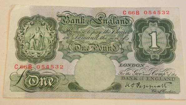 1940’s Green Peppiatt One Pound Note 