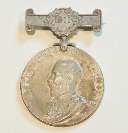 Rare Silver Kings Medal 1911George V.