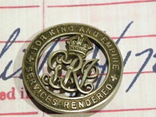 WW1 Silver War Badge – Pond Cheshire Regiment